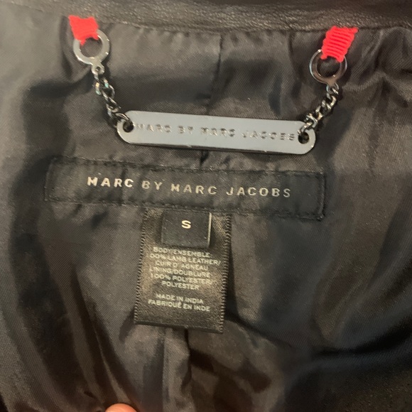 Marc By Marc Jacobs Leather Motorcycle Jacket S - Picture 7 of 7